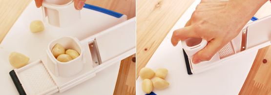 Garlic Slicer Grater 2 in 1 Mini Mandoline Hand Safe Garlic Slicer Kit –  K-Big Store