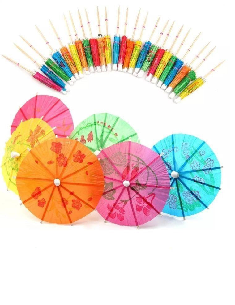 40 Piece Cocktail Party Pack – Drinks Umbrellas & Concertina Sunburst Sunflowers
