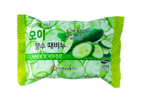 USA Seller Made In Korea 6 CUCUMBER PERFUMED Peeling Soap 6 Bar Soap