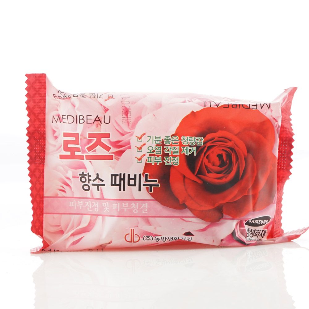 USA Seller Made In Korea 6 ROSE PERFUMED Peeling Soap 6 Bar Soap