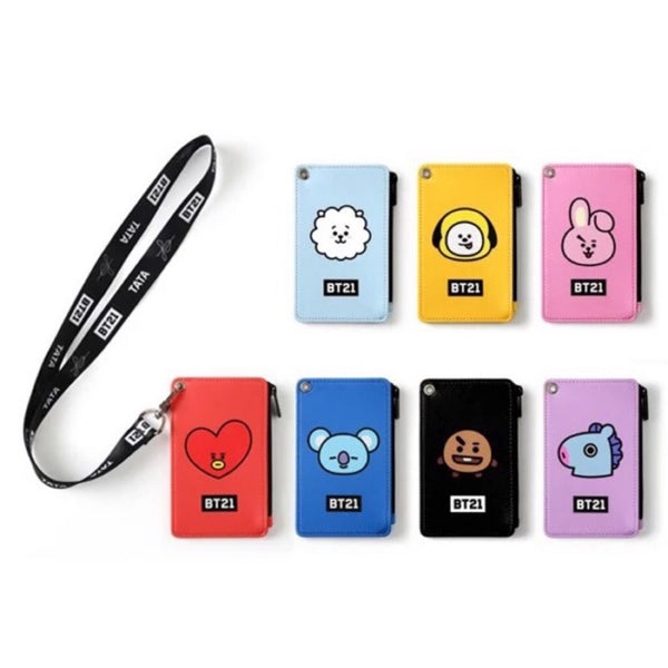 BT21 Strap Card Holder Neck Strap Holder K-POP Star BTS Goods