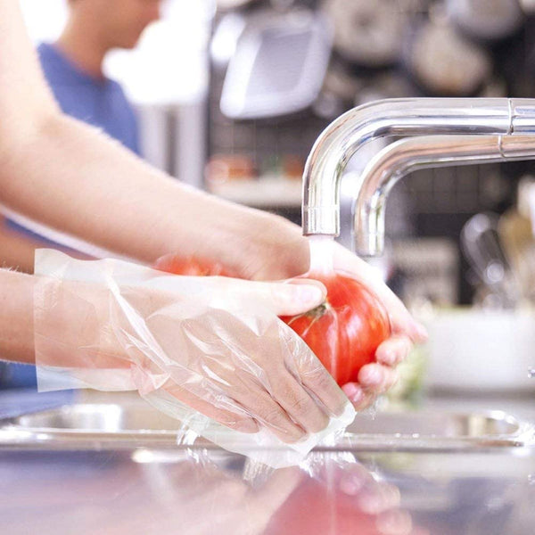 50 pcs Clear Disposable Gloves Food Prep Cleaning Catering Beauty Household