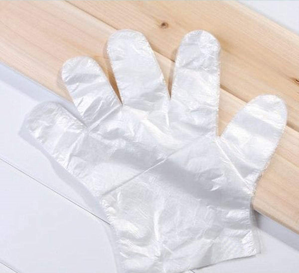 50 pcs Clear Disposable Gloves Food Prep Cleaning Catering Beauty Household