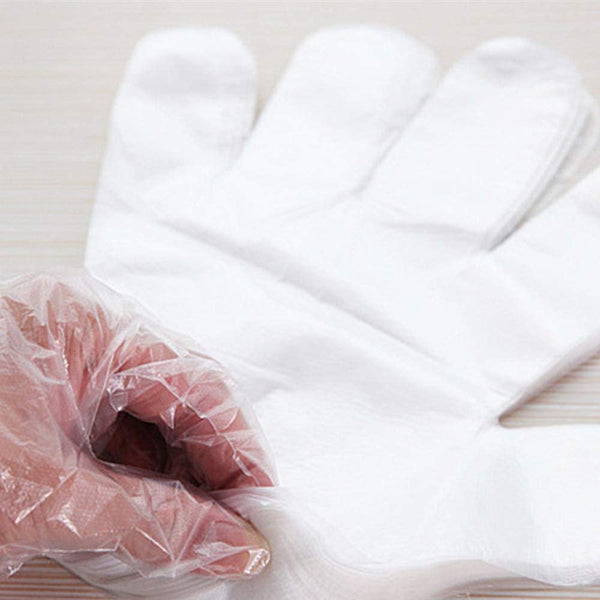 50 pcs Clear Disposable Gloves Food Prep Cleaning Catering Beauty Household