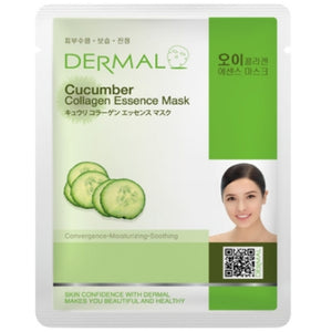 DERMAL COLLAGEN ESSENCE MASK - CUCUMBER (10 Sheets)