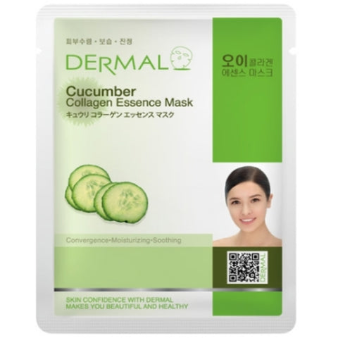 DERMAL COLLAGEN ESSENCE MASK - CUCUMBER (10 Sheets)
