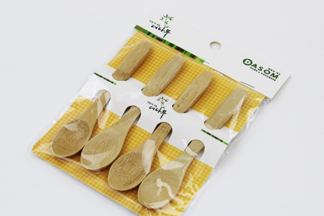 4 Pieces Bamboo Utensil Dessert Wooden Spoons Bamboo Spoons