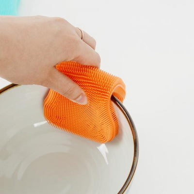 USA Seller Silicone Dish Wash Sponge Scrubber Kitchen Cleaning Anti-Bacteria