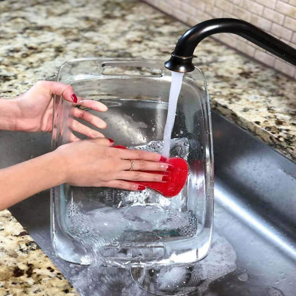 USA Seller Silicone Dish Wash Sponge Scrubber Kitchen Cleaning Anti-Bacteria