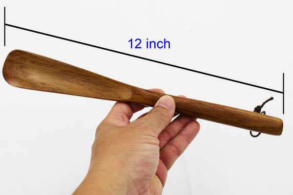 Brand New Natural Wooden Shoe Horn Wood Handle Shoe Horn 12" Wooden Shoe Horn