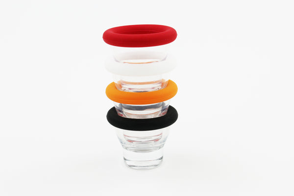 Clear Glass Egg Cup 4 Cups Set with Edge Guard Set of 4 Clear Glass Egg Cup Hold