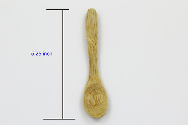 4 Pieces Bamboo Utensil Dessert Wooden Spoons Bamboo Spoons