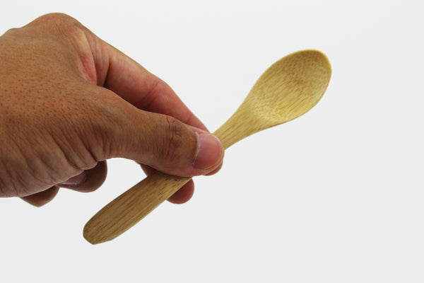 4 Pieces Bamboo Utensil Dessert Wooden Spoons Bamboo Spoons
