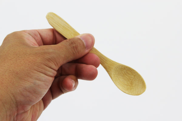 4 Pieces Bamboo Utensil Dessert Wooden Spoons Bamboo Spoons