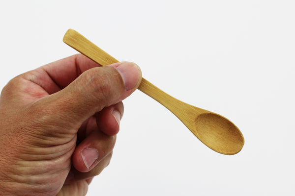 Bamboo Tea Spoon Set of 5 - Small Wooden Teaspoons 100% Natural Organic Utensils