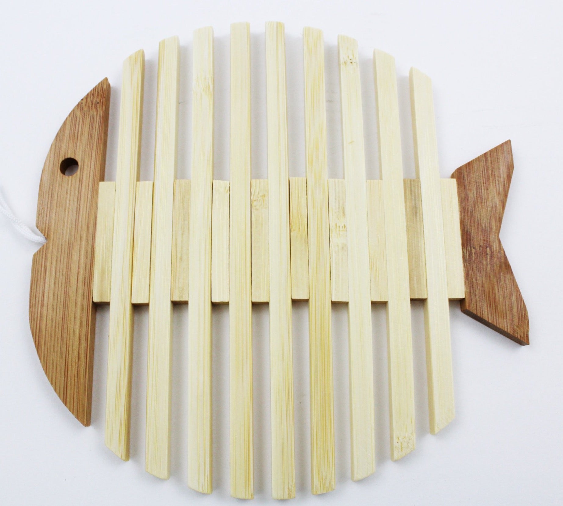 Wooden Table Pot Mat Bamboo Insulated Kitchen Mats Fish Shaped Pot Ma