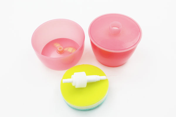 Dish Soap Dispenser for Kitchen and Sponge Push Pump Soap Dispense