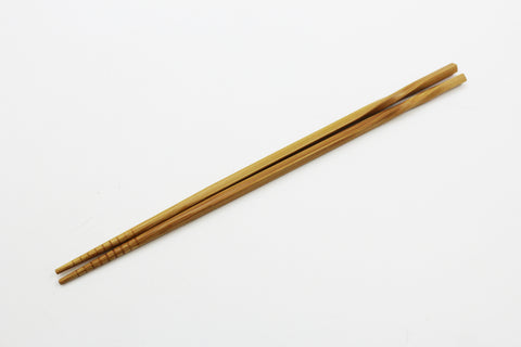 2 Pairs Bamboo Long Chopsticks Twisted Grip 12 in Long Multi Purpose Chopsticks