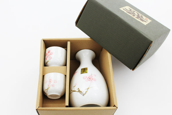 Ceramic Japanese Style 3 PCS Sake Set with Gift Box