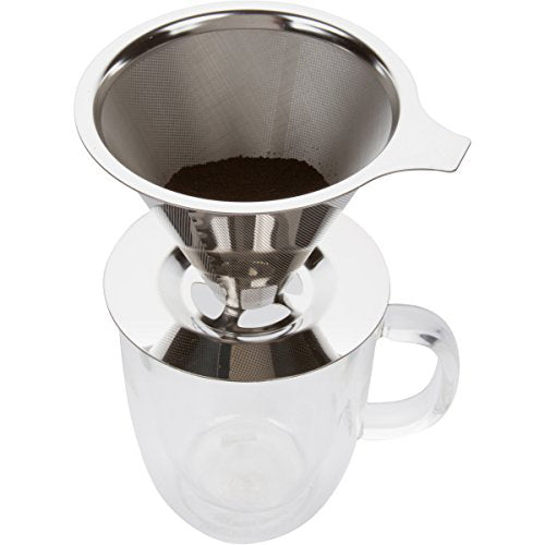 KAIZEN Pour Over Coffee Maker Stainless Steel Reusable Drip Cone Coffee filter