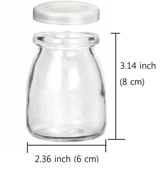 24 PCS Yogurt Glass Jars Pudding Jars with Lids 5 OZ Glass Containers for Yogurt