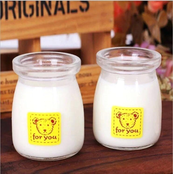 24 PCS Yogurt Glass Jars Pudding Jars with Lids 5 OZ Glass Containers for Yogurt
