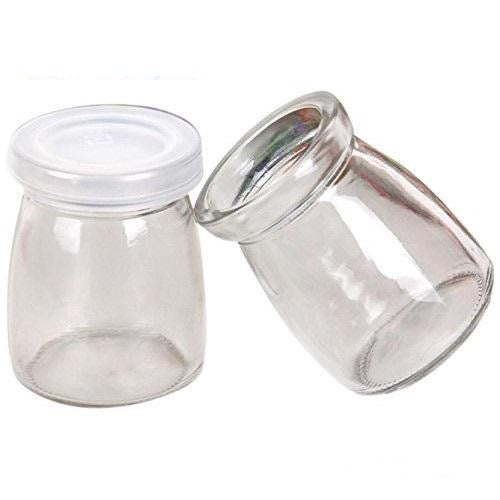 24 PCS Yogurt Glass Jars Pudding Jars with Lids 5 OZ Glass Containers for Yogurt
