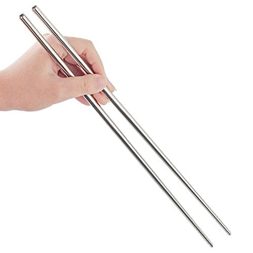 2 Pair Stainless Steel Long Chopsticks 13 inch Multi Purpose Chopsticks