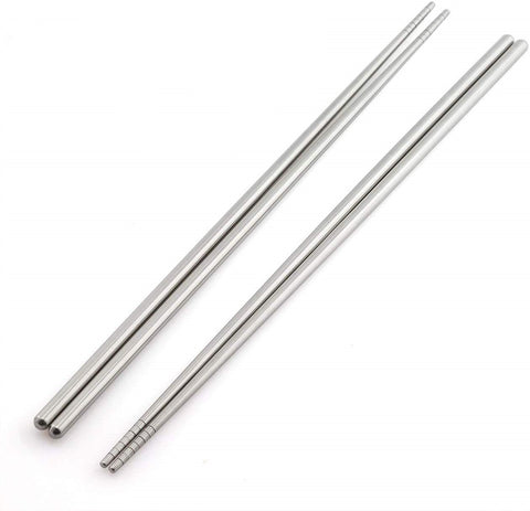 2 Pair Stainless Steel Long Chopsticks 13 inch Multi Purpose Chopsticks