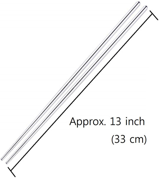 2 Pair Stainless Steel Long Chopsticks 13 inch Multi Purpose Chopsticks