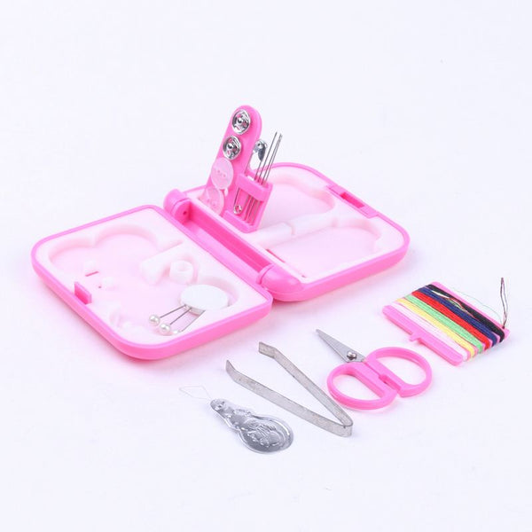 Travel Sewing Kit Thread Needles Mini Scissors Tweezers with Mini Portable Case