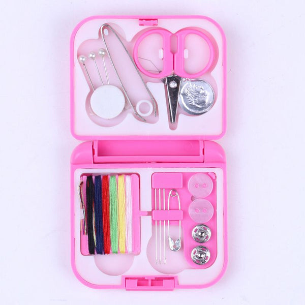 Travel Sewing Kit Thread Needles Mini Scissors Tweezers with Mini Portable Case