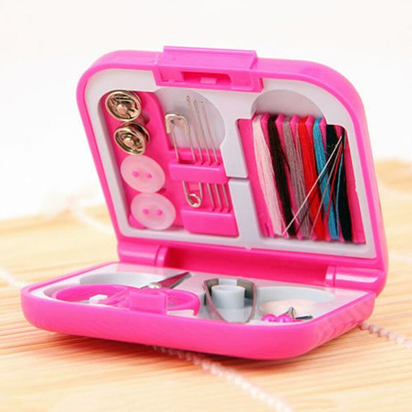 Travel Sewing Kit Thread Needles Mini Scissors Tweezers with Mini Portable Case