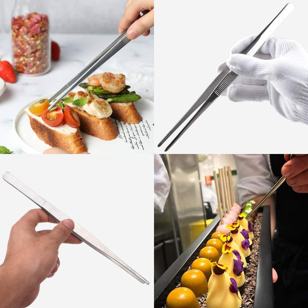 12 inch Long Stainless Steel Cooking Tweezers Kitchen Cooking Tool
