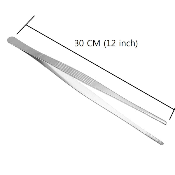 12 inch Long Stainless Steel Cooking Tweezers Kitchen Cooking Tool
