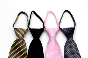 Men Fashion Zipper Tie Wedding Party Formal Business Necktie