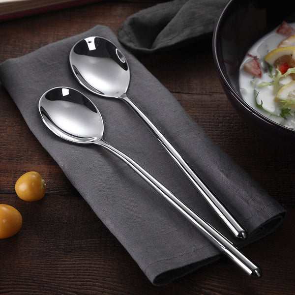 Stainless Steel Rice Soup Spoon - 5PCS Korean Style Rice Spoons Multi-Use Spoon