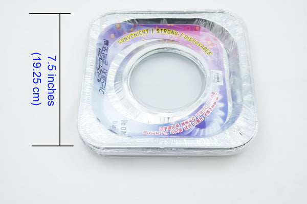 Disposable Square Foil Burner Liners for Gas Stove 7.5" Foil Burner Bibs
