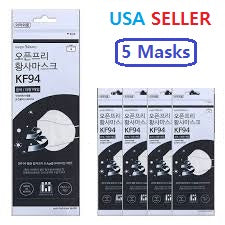 [Pack of 5][Made In Korea] KF 94 Face Safety Mask [Individually Packaged]