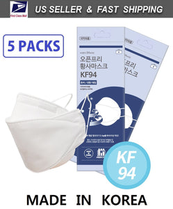[Pack of 5][Made In Korea] KF 94 Face Safety Mask [Individually Packaged]